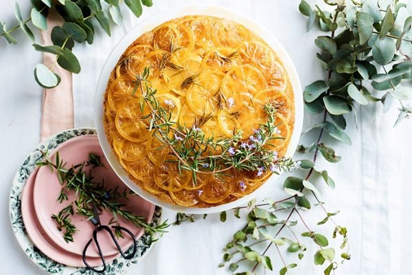 Salted butter, lemon & rosemary cake