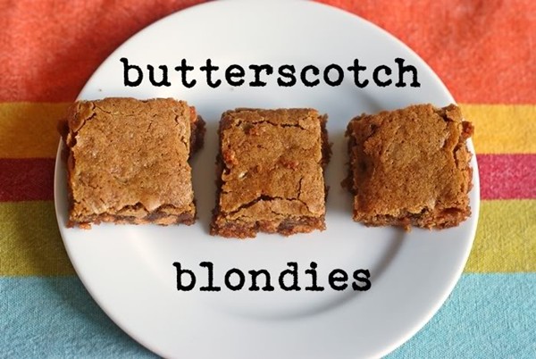 Salted butterscotch blondies