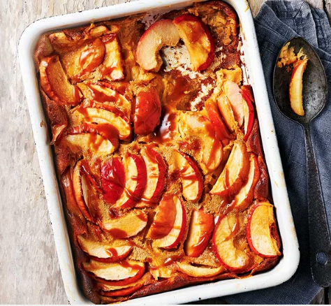 Salted caramel & apple pudding