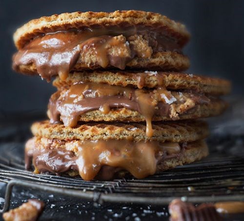Salted caramel & peanut butter s'mores