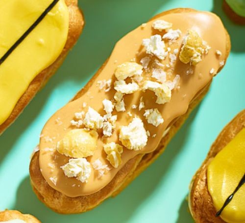 Salted caramel & popcorn runway eclairs
