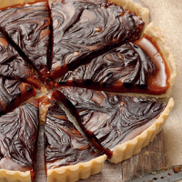 Salted caramel and chocolate tart