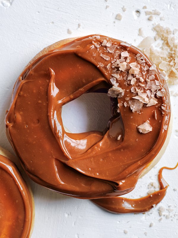 Salted caramel apple cider doughnuts
