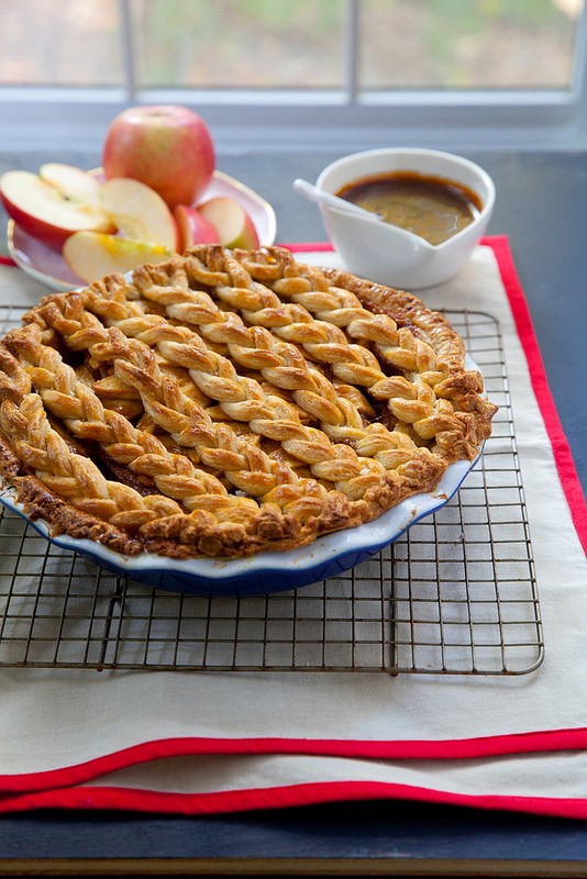 Salted caramel apple pie