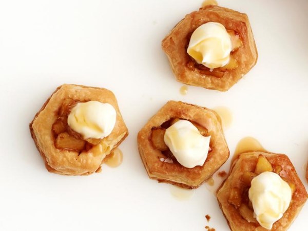 Salted caramel-apple tartlets