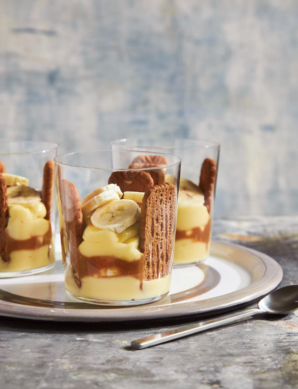 Salted caramel banana pudding