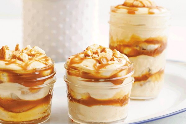 Salted caramel banana pudding