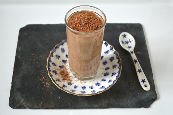 Salted caramel chocolate milkshake