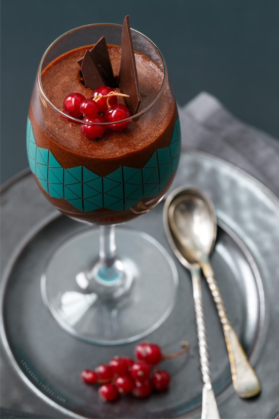 Salted caramel chocolate mousse