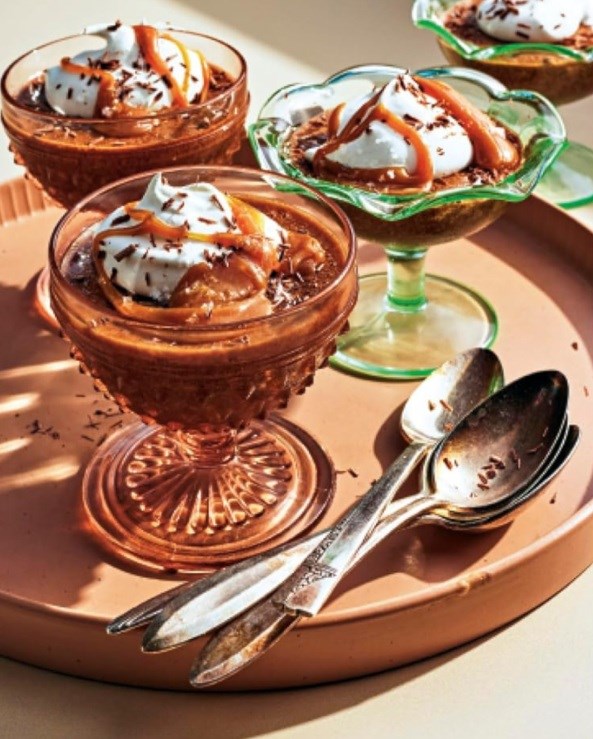 Salted caramel chocolate mousse