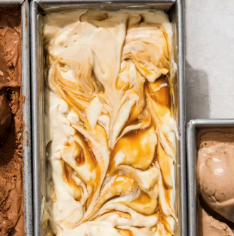 Salted caramel-coconut ice cream