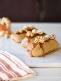 Salted caramel éclairs
