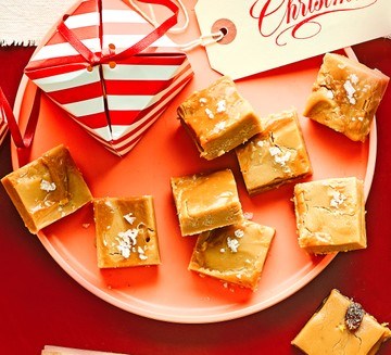 Salted caramel fudge