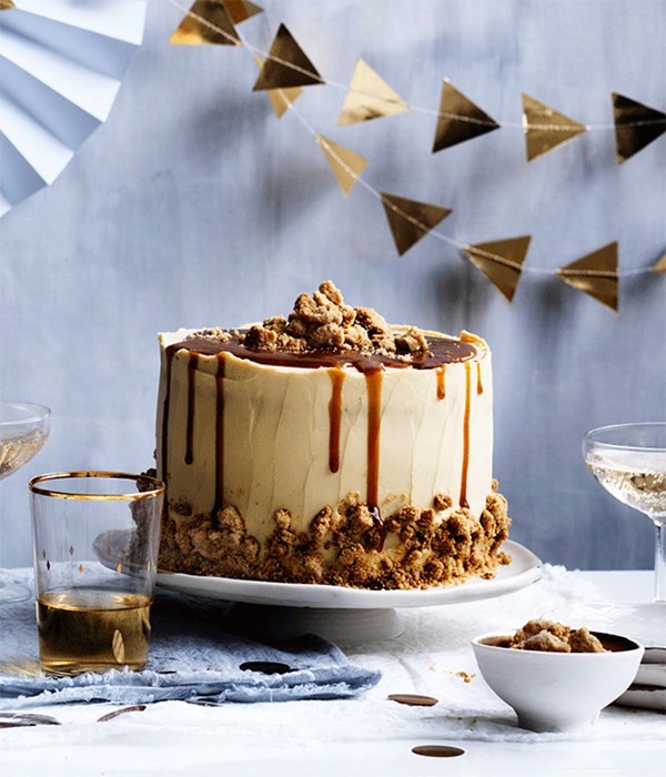 Salted caramel layer cake