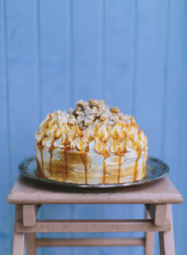 Salted caramel meringue cake recipe | Eat Your Books