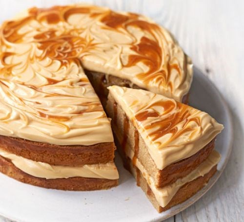 Salted caramel poke cake