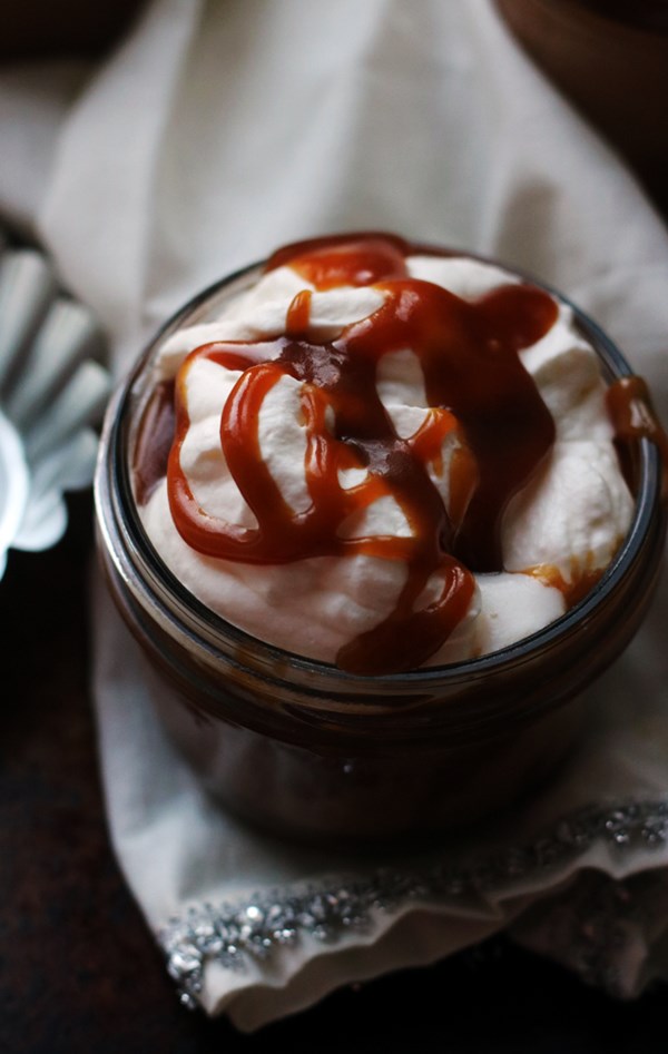 Salted caramel pudding parfaits