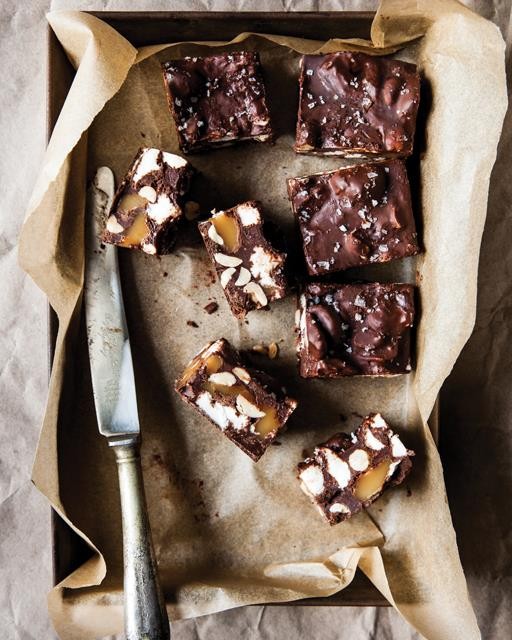 Salted caramel rocky road