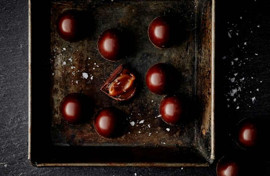 Salted caramel truffles