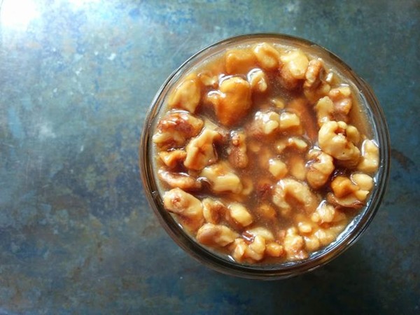 Salted caramel walnut sauce