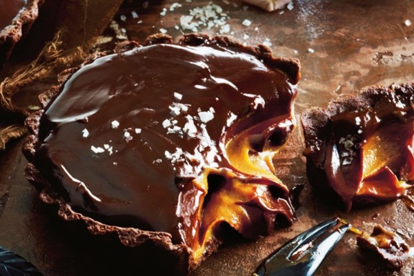 Salted choclate caramel tarts