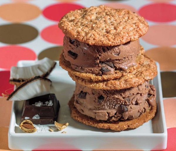 Salted chocolate Almond Joy ice cream