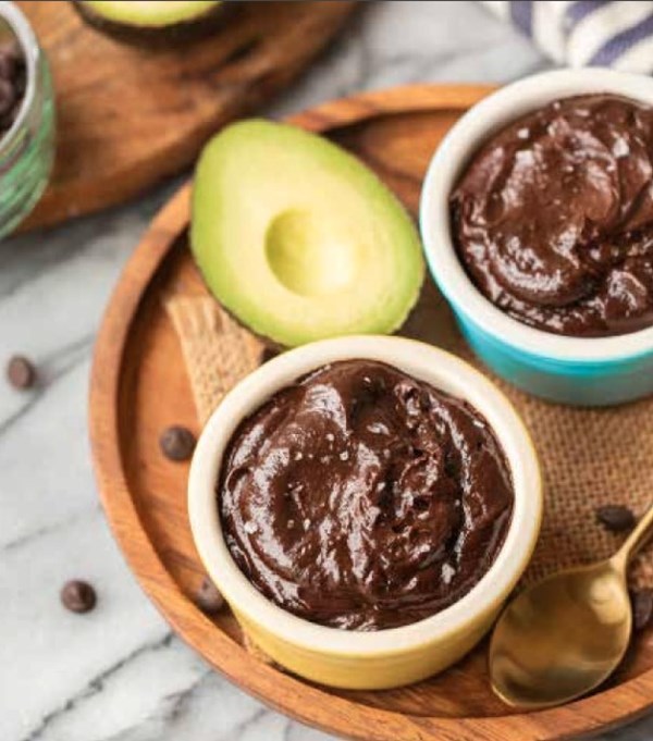 Salted chocolate-avocado pudding