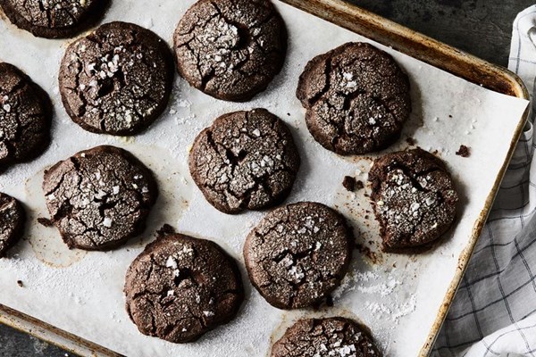 Salted chocolate buckwheat cookie