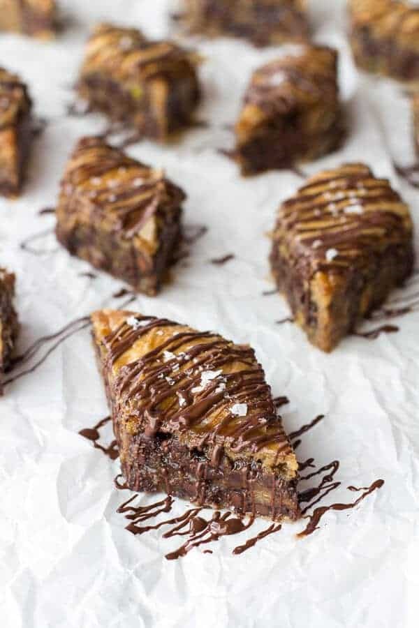 Salted chocolate chip cookie baklava