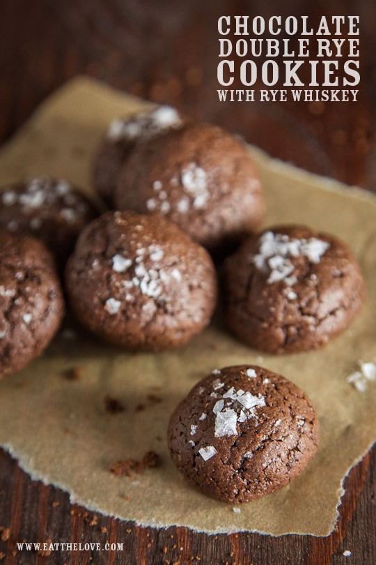 Salted chocolate double rye cookies