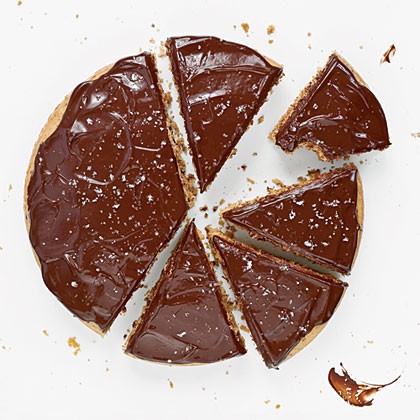 Salted chocolate ganache cake