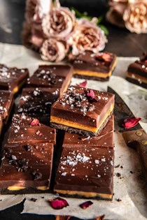 Salted chocolate peanut butter bars
