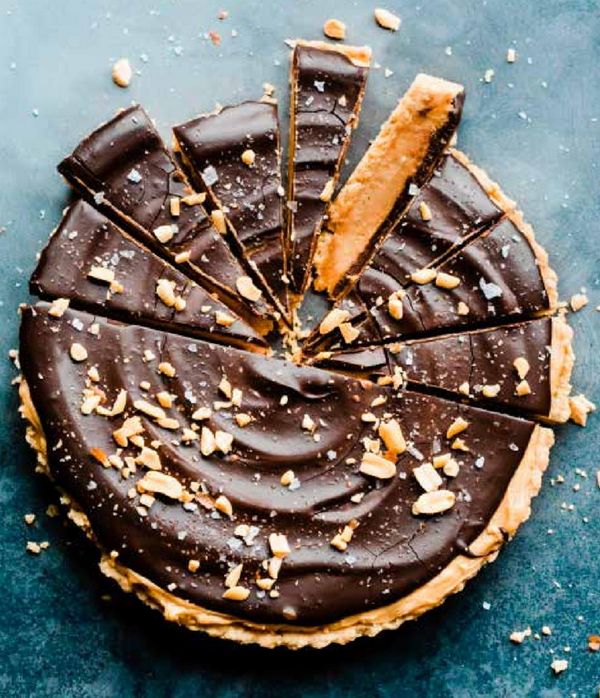 Salted chocolate peanut butter tart