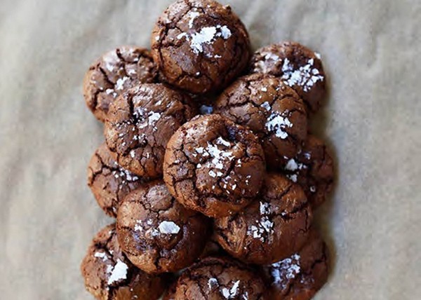 Salted chocolate-rye cookies