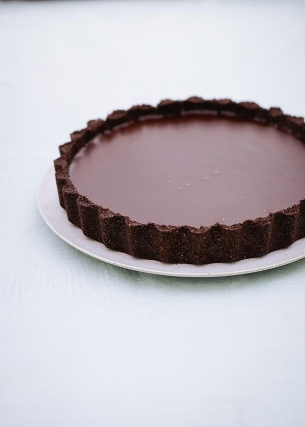 Salted chocolate tart