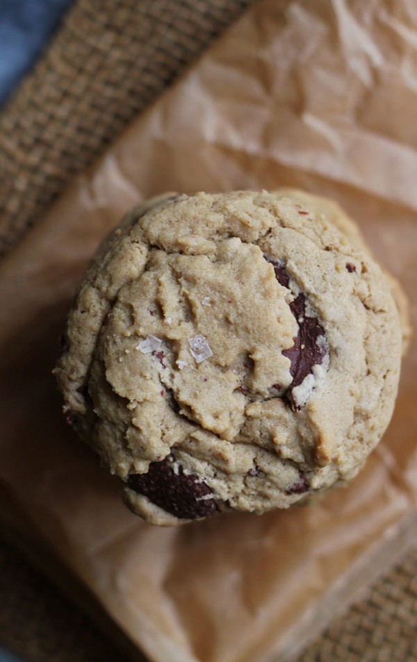 Salted dark chocolate chip cookies