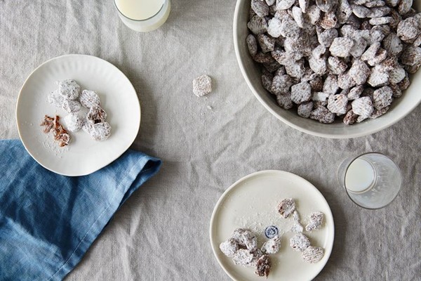 Salted dark chocolate puppy chow