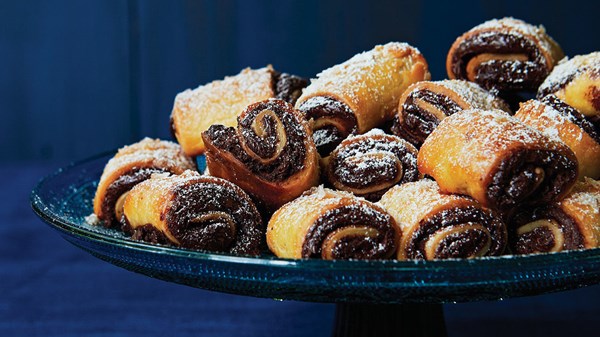 Salted dark chocolate rugelach