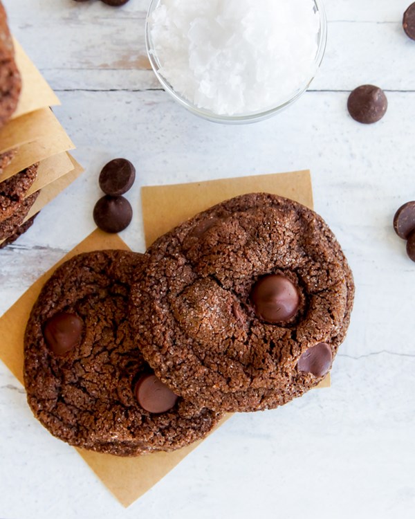  Salted double chocolate chewies 