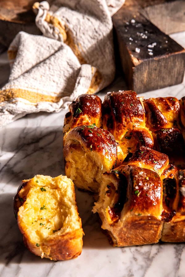 Salted honey butter cheddar brioche rolls