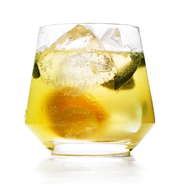Salted Meyer lemon and sage pressé
