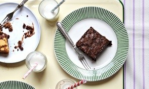 Salted  milk chocolate brownies