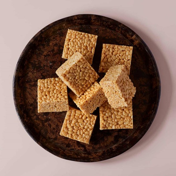 Salted miso toffee crispies