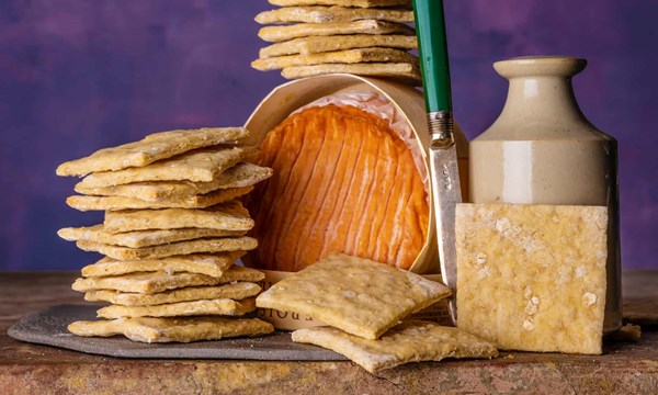 Salted oat crackers