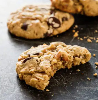 Salted peanut butter-pretzel-chocolate chip cookies