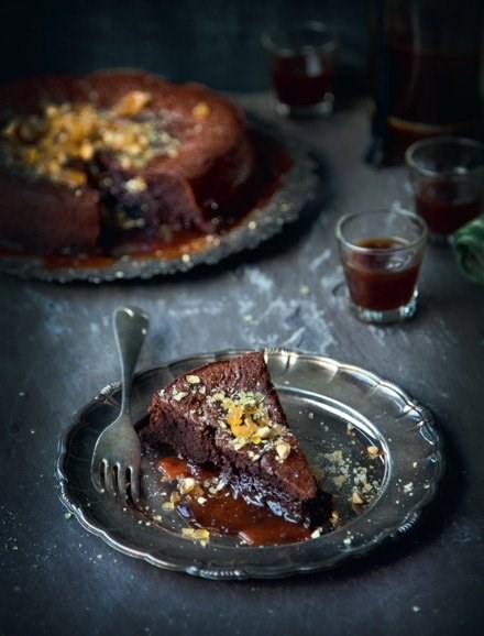 Salted peanut caramel mud pie