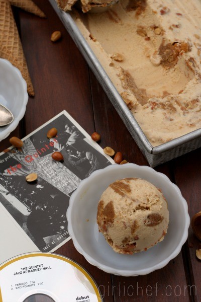 Salted peanut swirl peanut butter ice cream