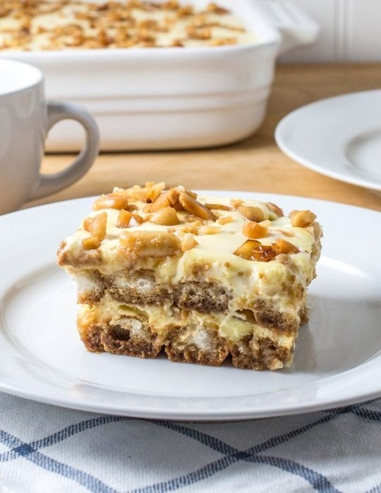 Salted peanut tiramisu