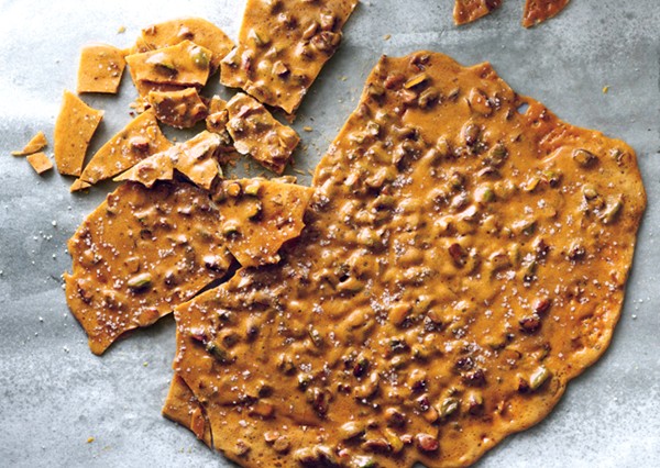 Salted pistachio brittle
