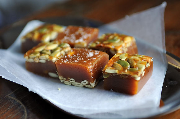 Salted pumpkin caramels